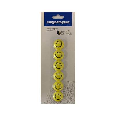 Magnetoplan Magnetic Smileys, different Sizes, Yellow