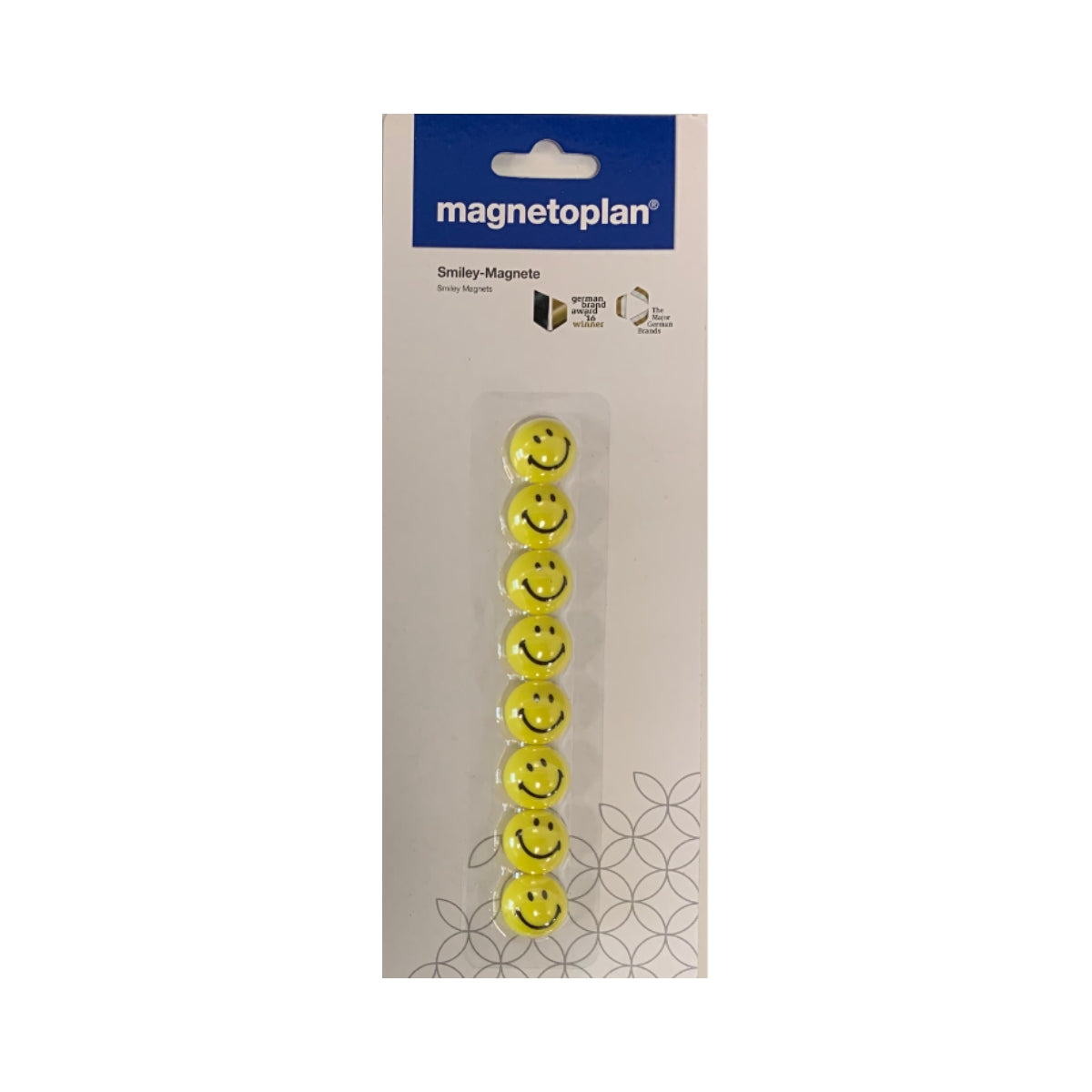 Magnetoplan Magnetic Smileys, different Sizes, Yellow