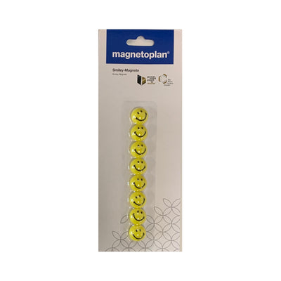 Magnetoplan Magnetic Smileys, different Sizes, Yellow