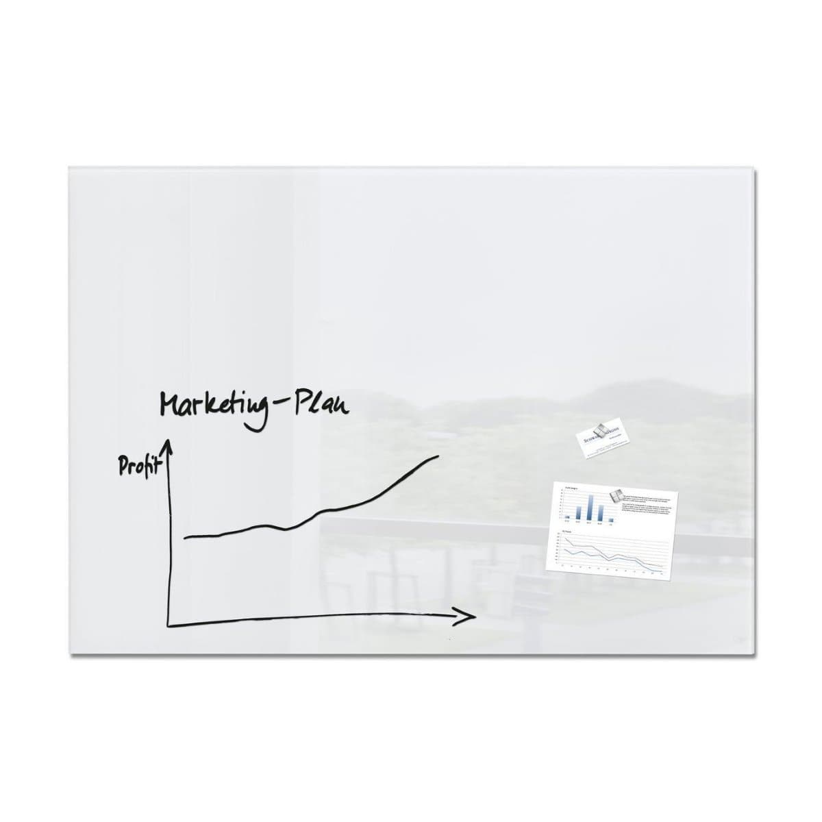 Sigel Magnetic Glass Board ARTVERUM, 120 x 90 cm, White