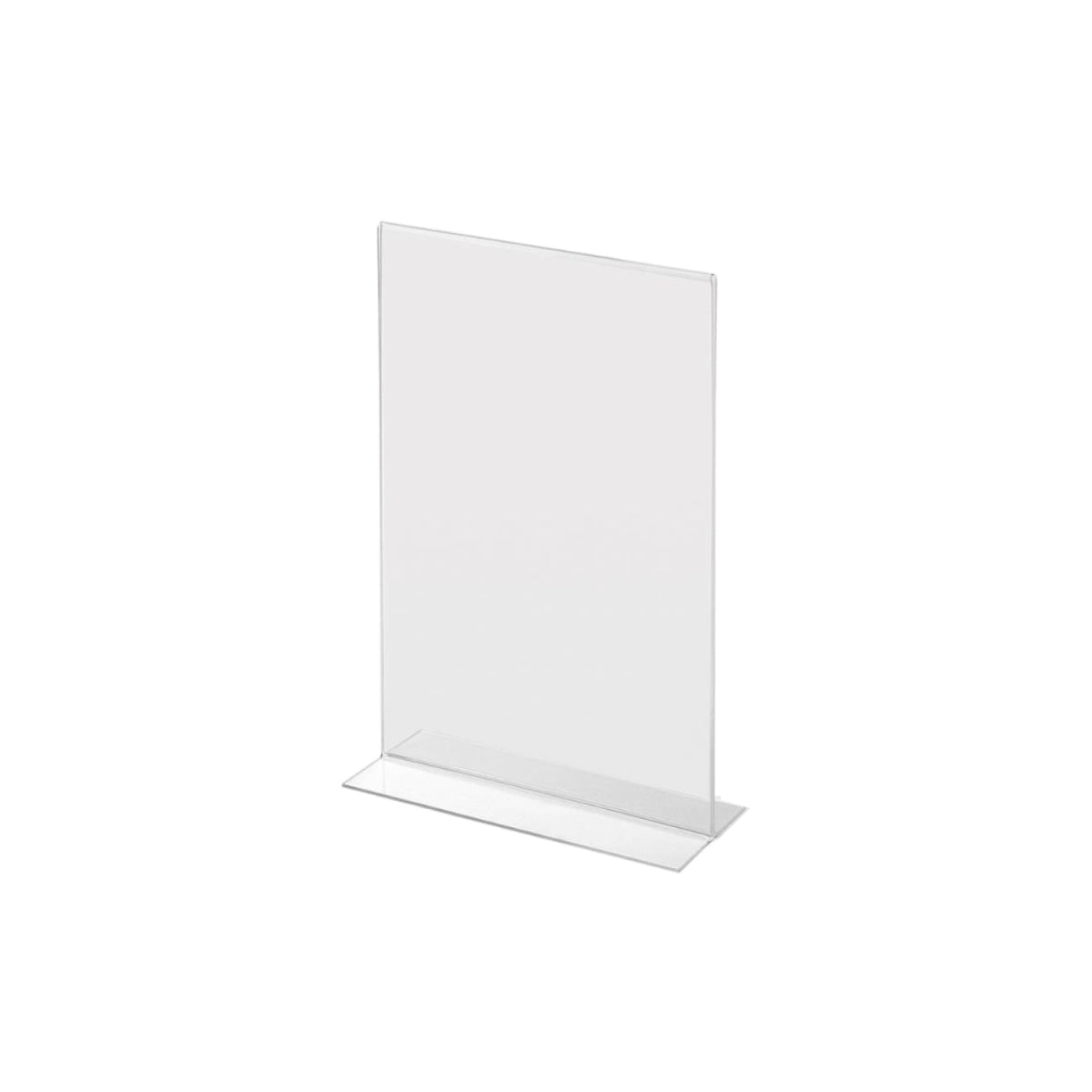 Acrylic Sign Holder 2 Sided T-Type, DL, 100 x 210 mm x 3mm Thickness