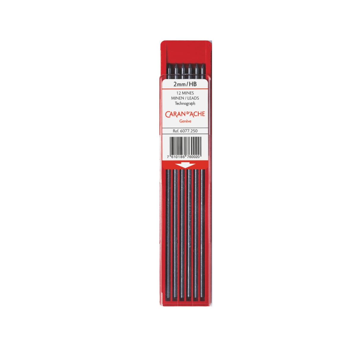 CARAN d'ACHE Technograph Leads 2mm HB 12/pack