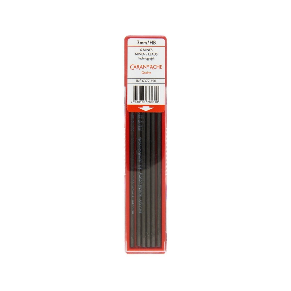 CARAN d'ACHE Technograph Leads 3mm HB 6/pack