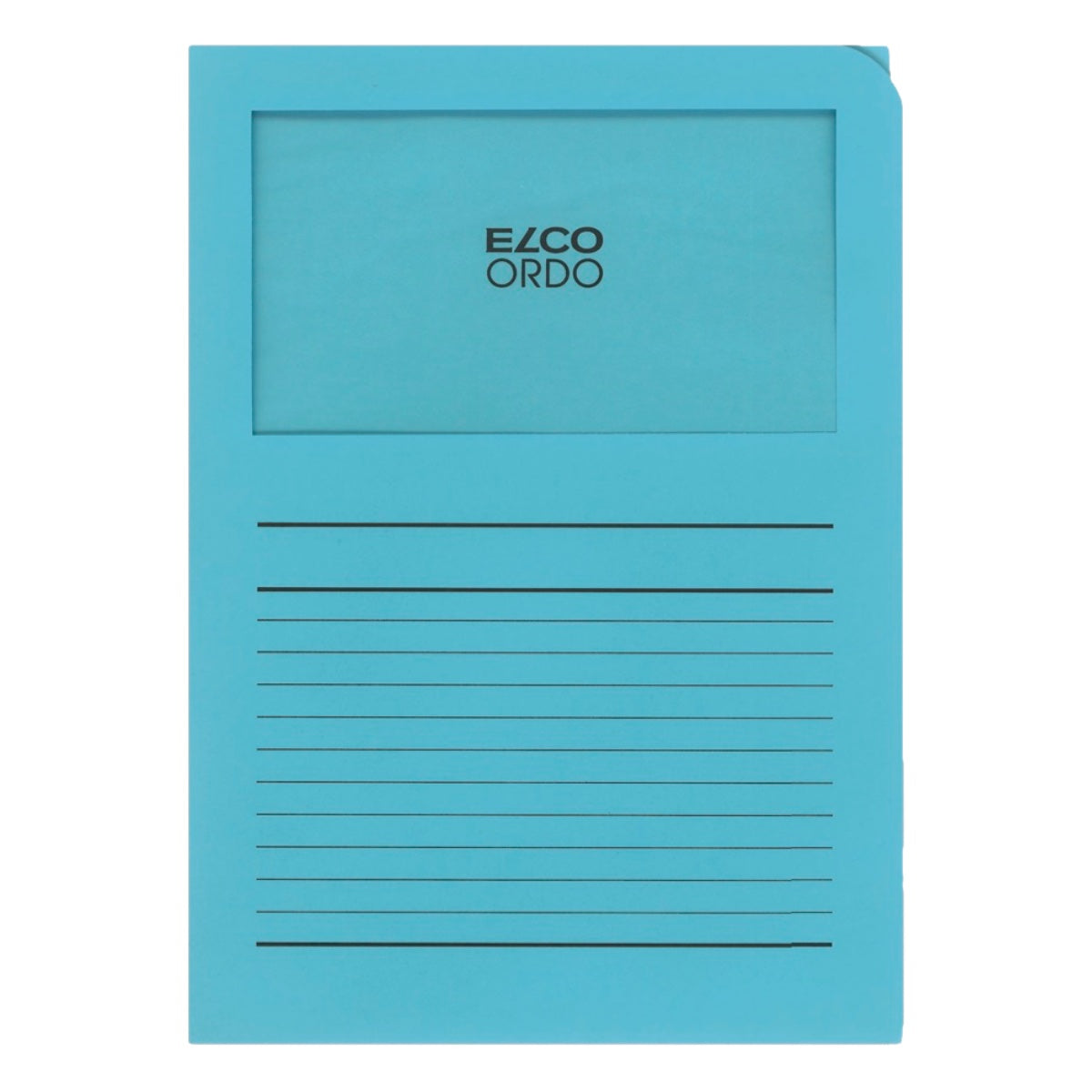 Elco Ordo Classico, L Paper Folder with Window, 5/pack, Blue