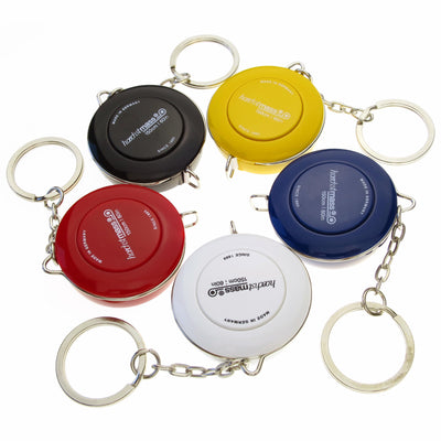 hochstmass Mini Tape Measure PICCO, retractable, soft, 150cm/60inch, on keychain, Assorted Colors