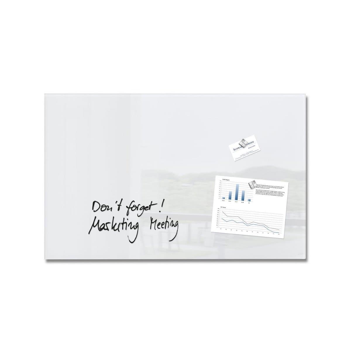 Sigel Magnetic Glass Board ARTVERUM, 78x48cm, White