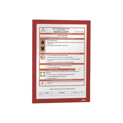 Durable DURAFRAME, Self-Adhesive Magnetic Frame A4, 2/pack, Red