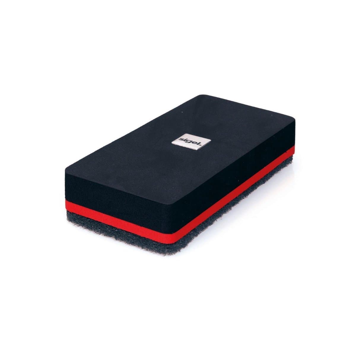 Sigel Magnetic Eraser for Glass Board Markers, 13 x 6 x 2.6cm, Black