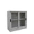 Rexel Filing Cupboard, 94x90.1x44.5 cm, Sliding Glass Door, Grey