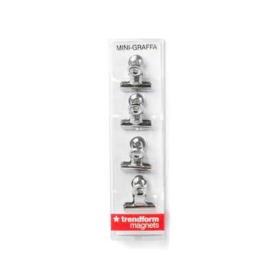 Trendform Magnetic Clip MINI-GRAFFA, 4/pack, Chrome Plated