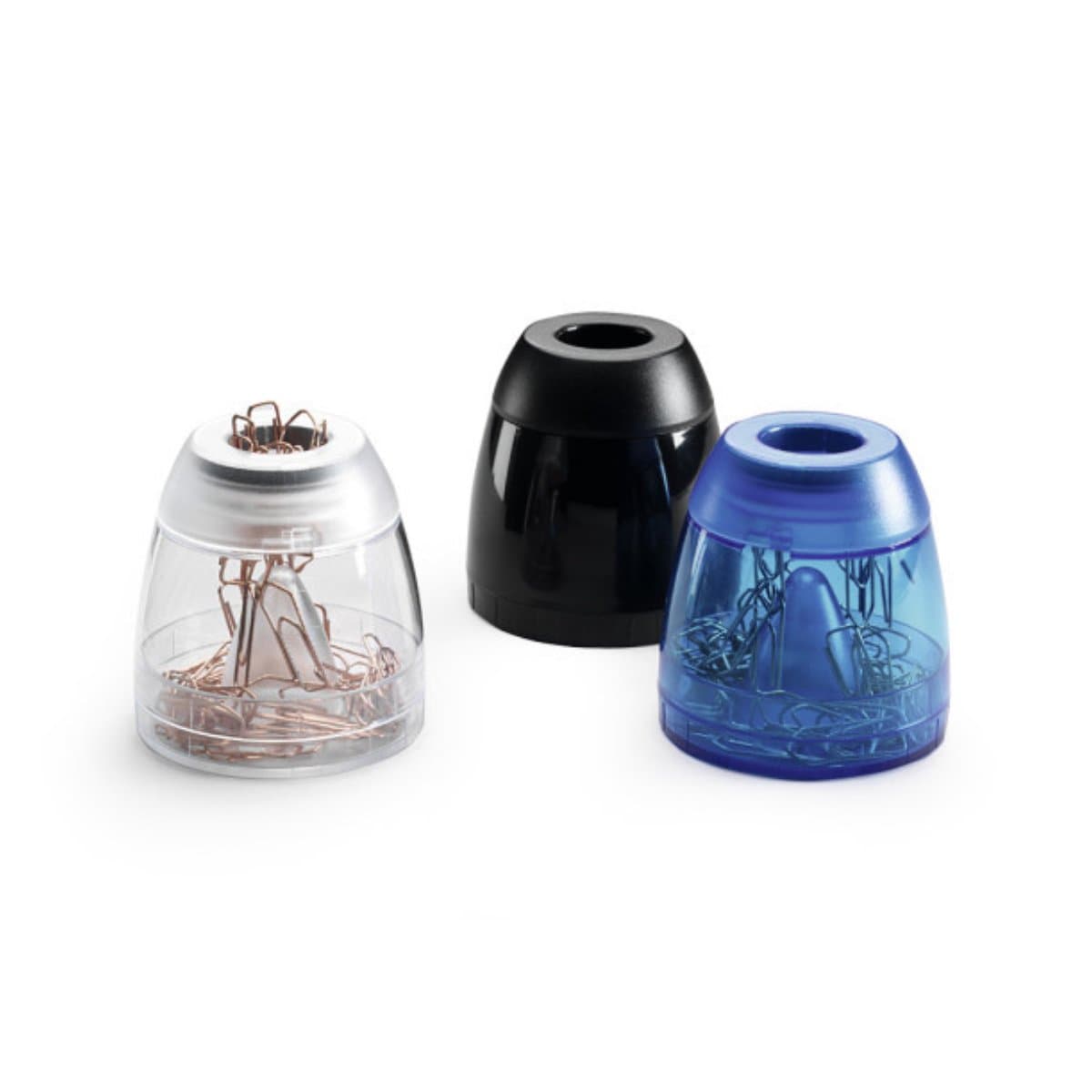 Durable Paper Clip Dispenser TREND, Transparent