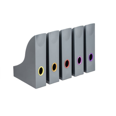 Durable Varicolor - Magazine Rack with coloured thumb hole, Anthrazite/Purple