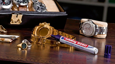 edding 8280 Securitas Invisible Fluorescent UV Marker, 1.5-3mm Bullet Tip, Transparent