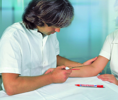 edding 8020 Skin Marker, 1mm Bullet Tip, Red