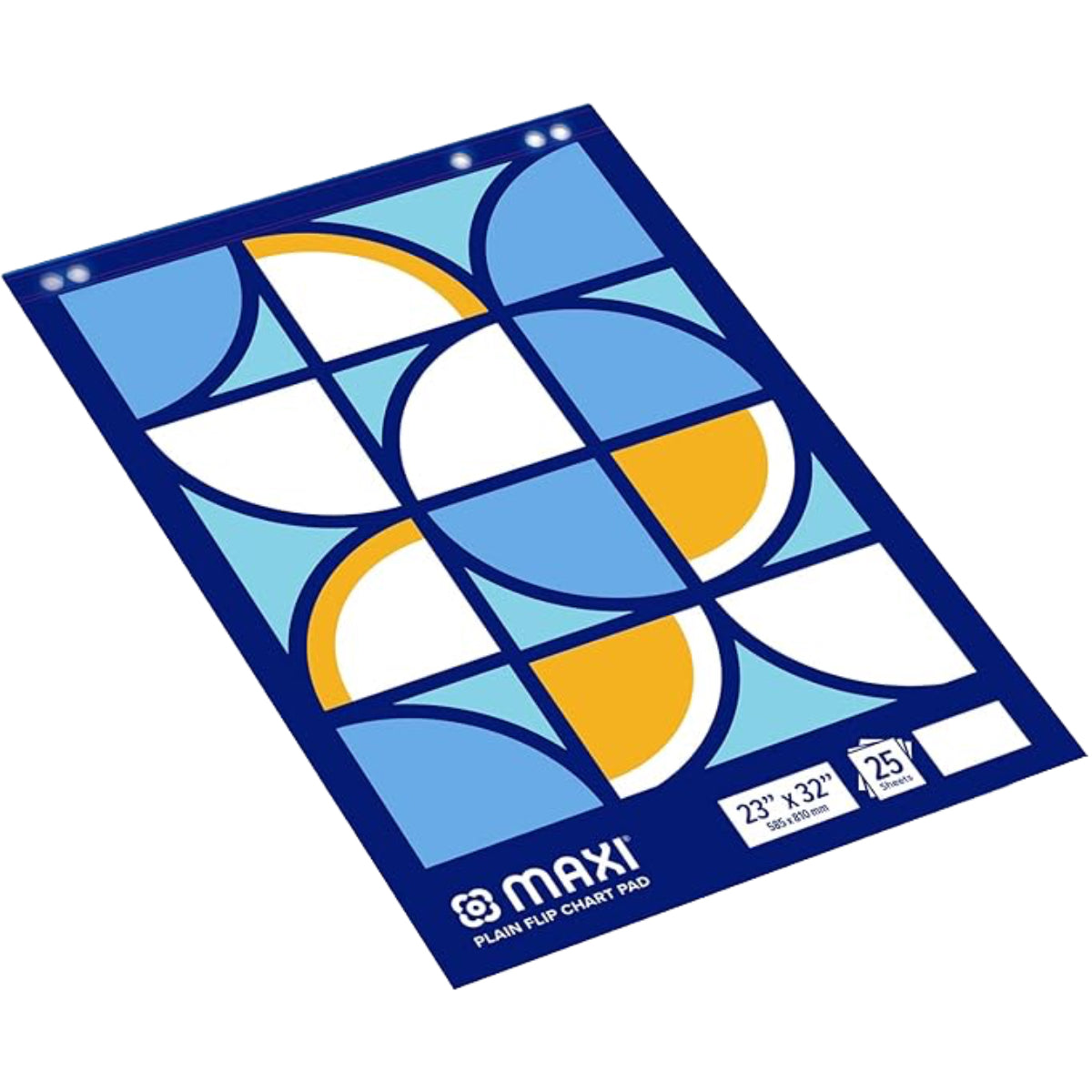 Maxi Plain Flipchart Pad, 585 x 810 mm, Plain White, 25sheets/pad