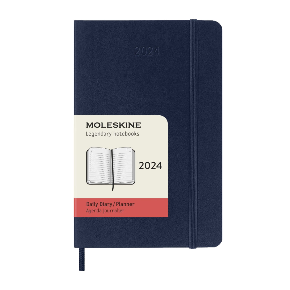 MOLESKINE 2024 Daily Diary/Planner A5, 13 x 21 cm, hardcover, Sapphire Blue