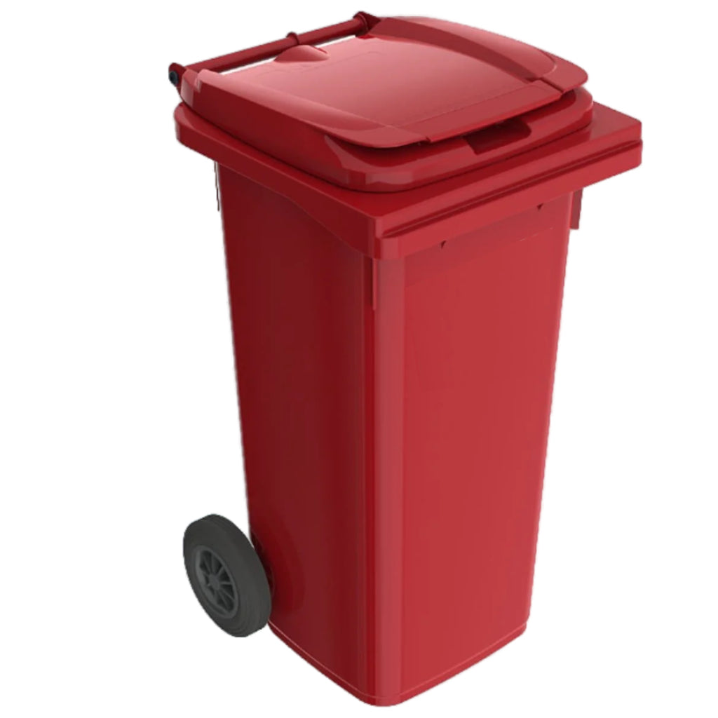Mobile Garbage Bin, 120 litres, Red