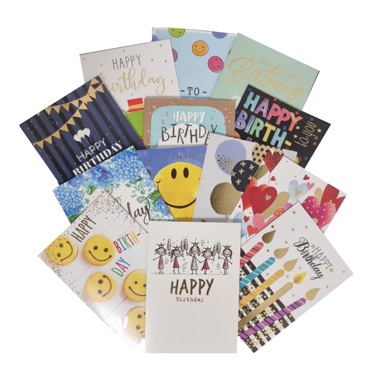 HAPPY BIRTHDAY Card with Envelope, 175 x 125mm, Assorted Designs, per piece
