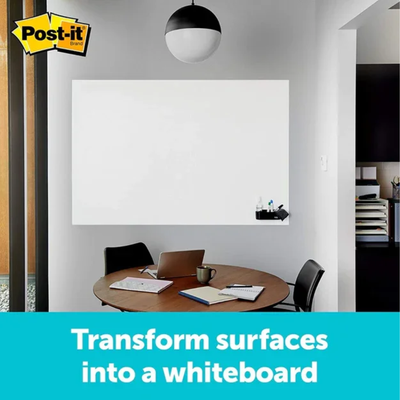 3M Post-it Easy Erase Surface Magic-Chart with cloth, 180 x 120 cm, White