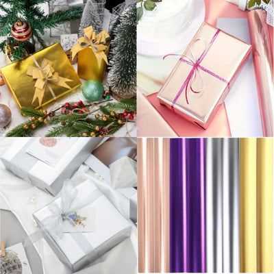 Gift Wrapping Aluminized Metallic Gift Wrapping Paper, Assorted