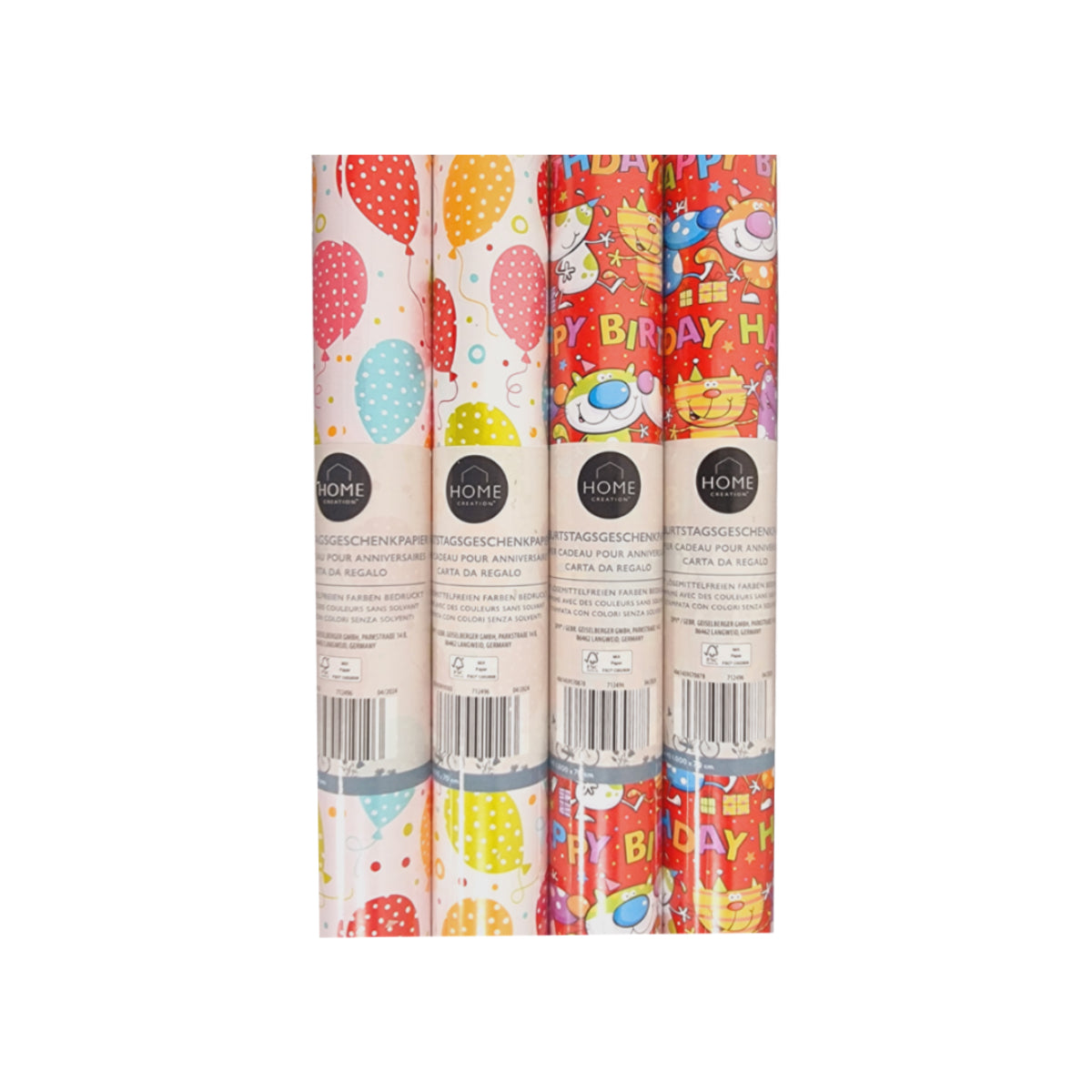 BIRTHDAY Gift Wrapping Paper XL-Size, 70cm x 10m, Various Designs