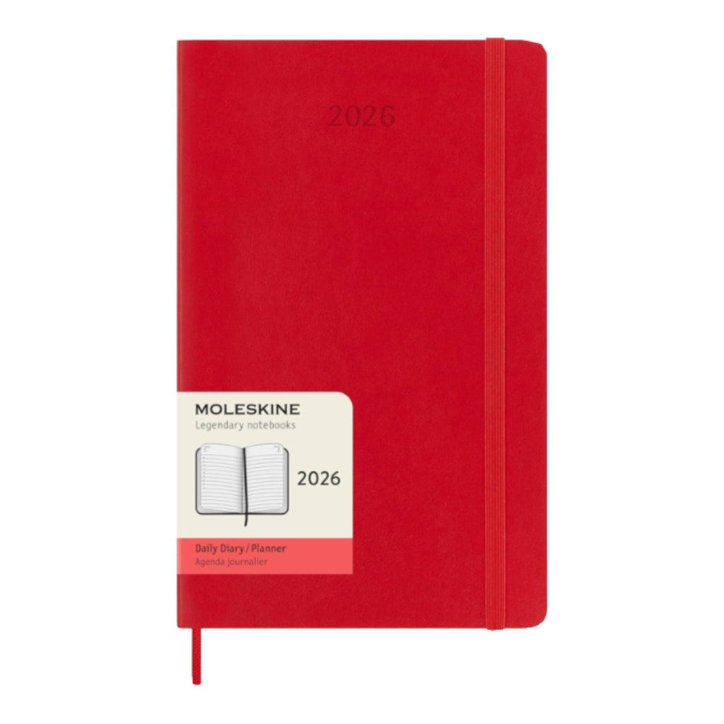 MOLESKINE 2026 Daily Diary/Planner A5, 13 x 21 cm, hardcover, Scarlet Red