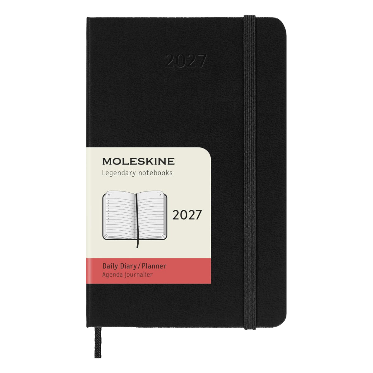 MOLESKINE 2027 Daily Diary/Planner A5, 13 x 21 cm, softcover, Black