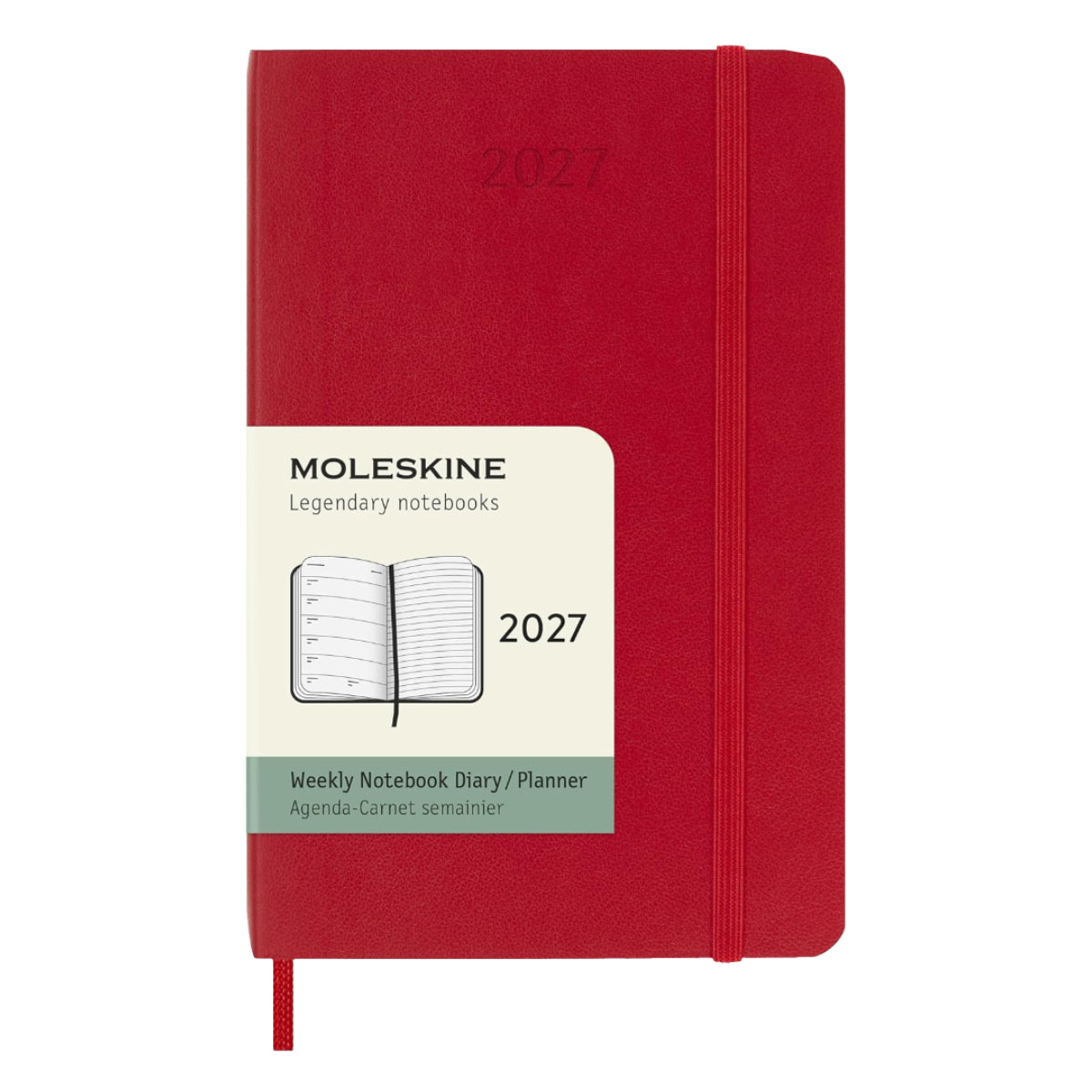 MOLESKINE 2027 Weekly Notebook Diary/Planner A5, 13 x 21 cm, hardcover, Scarlet Red