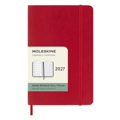 MOLESKINE 2027 Weekly Notebook Diary/Planner A5, 13 x 21 cm, softcover, Scarlet Red