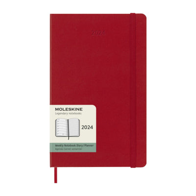 MOLESKINE 2024 Weekly Notebook Diary/Planner A5, 13 x 21 cm, softcover, Scarlet Red