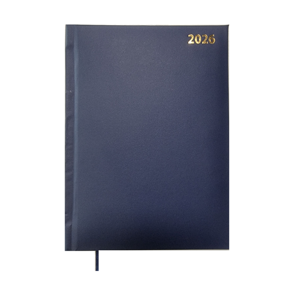 2026 Diary, PVC, A5, 15 x 21 cm, 1Day/Page, Dark Blue - Office One LLC