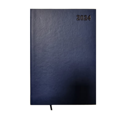 2024 Diary, PU, A5, 15 x 21 cm, 1Day/Page, Dark Blue