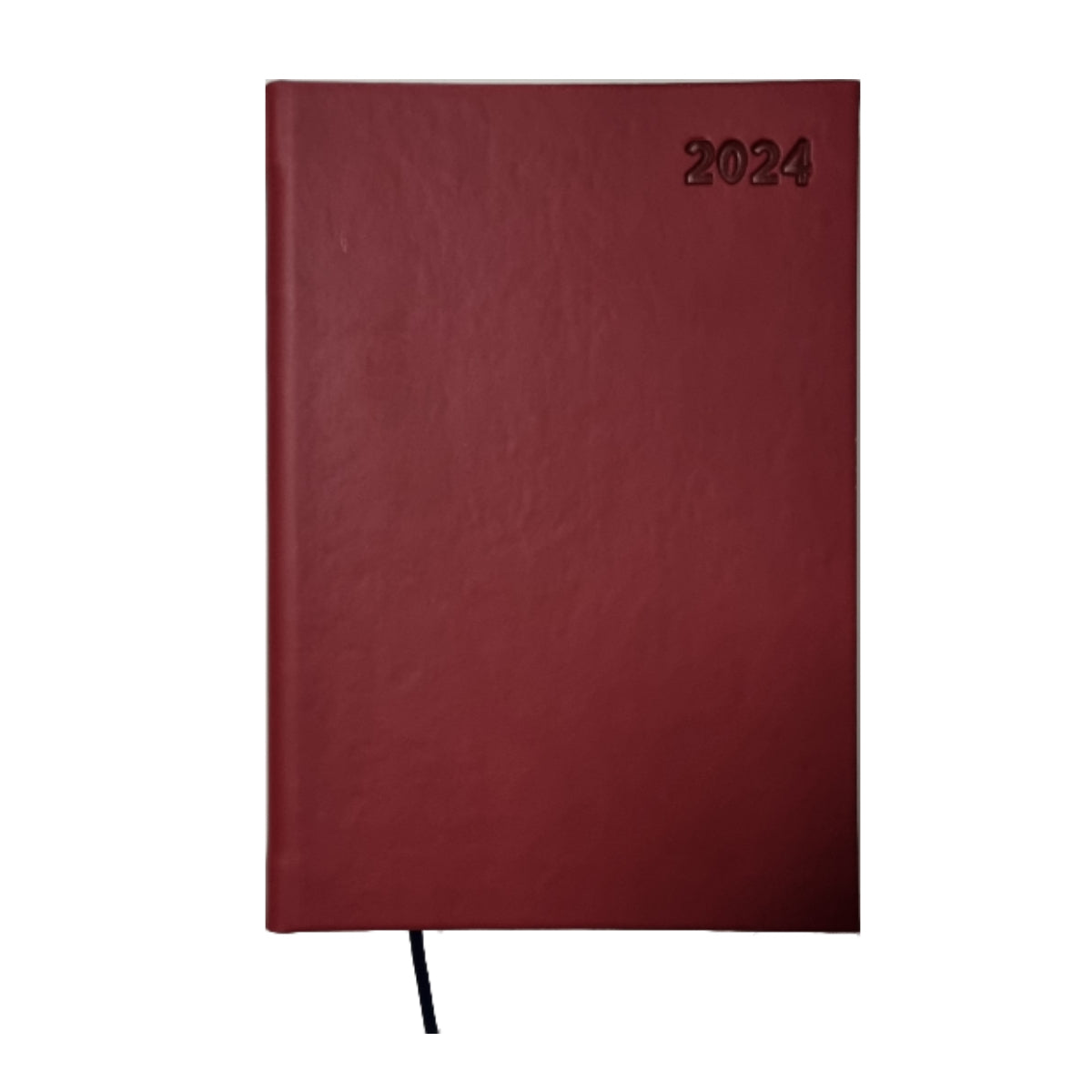 2024 Diary, PU, A5, 15 x 21 cm, 1Day/Page, Dark Red
