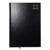 2024 Diary, PVC, A5+, 17 x 24 cm, 1Day/Page, Black