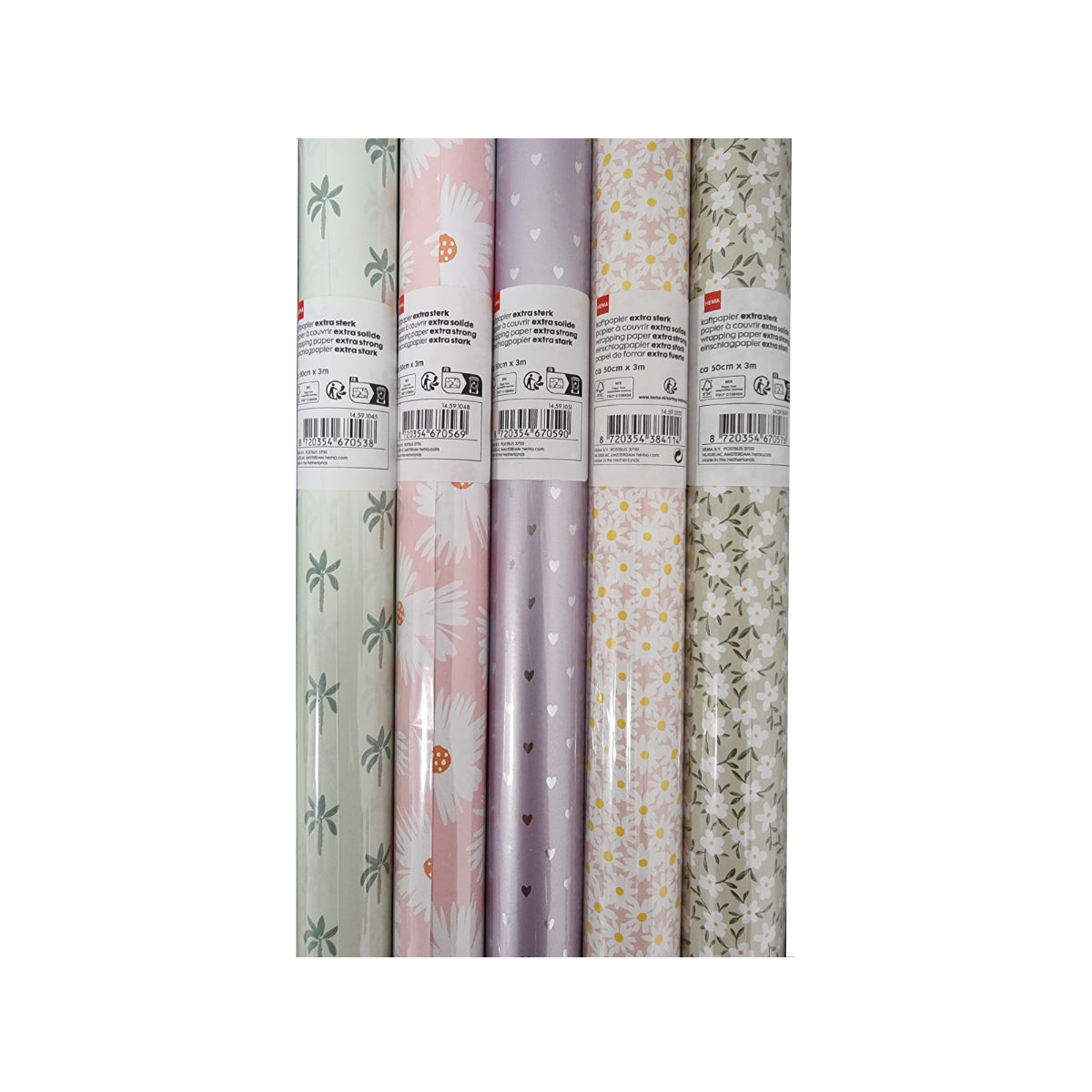 Gift Wrapping Paper, 50cm x 3m, Various Designs