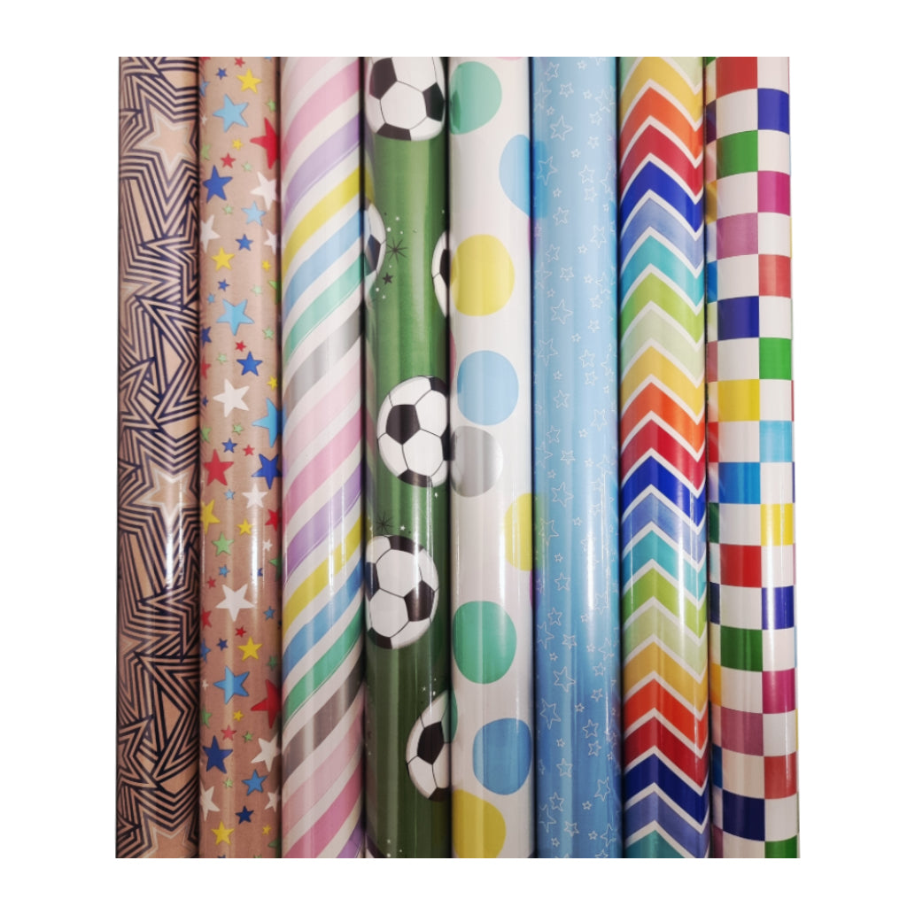 Clairefontaine Gift Wrapping Kraft Paper, 70cm  x 3m, Assorted Designs