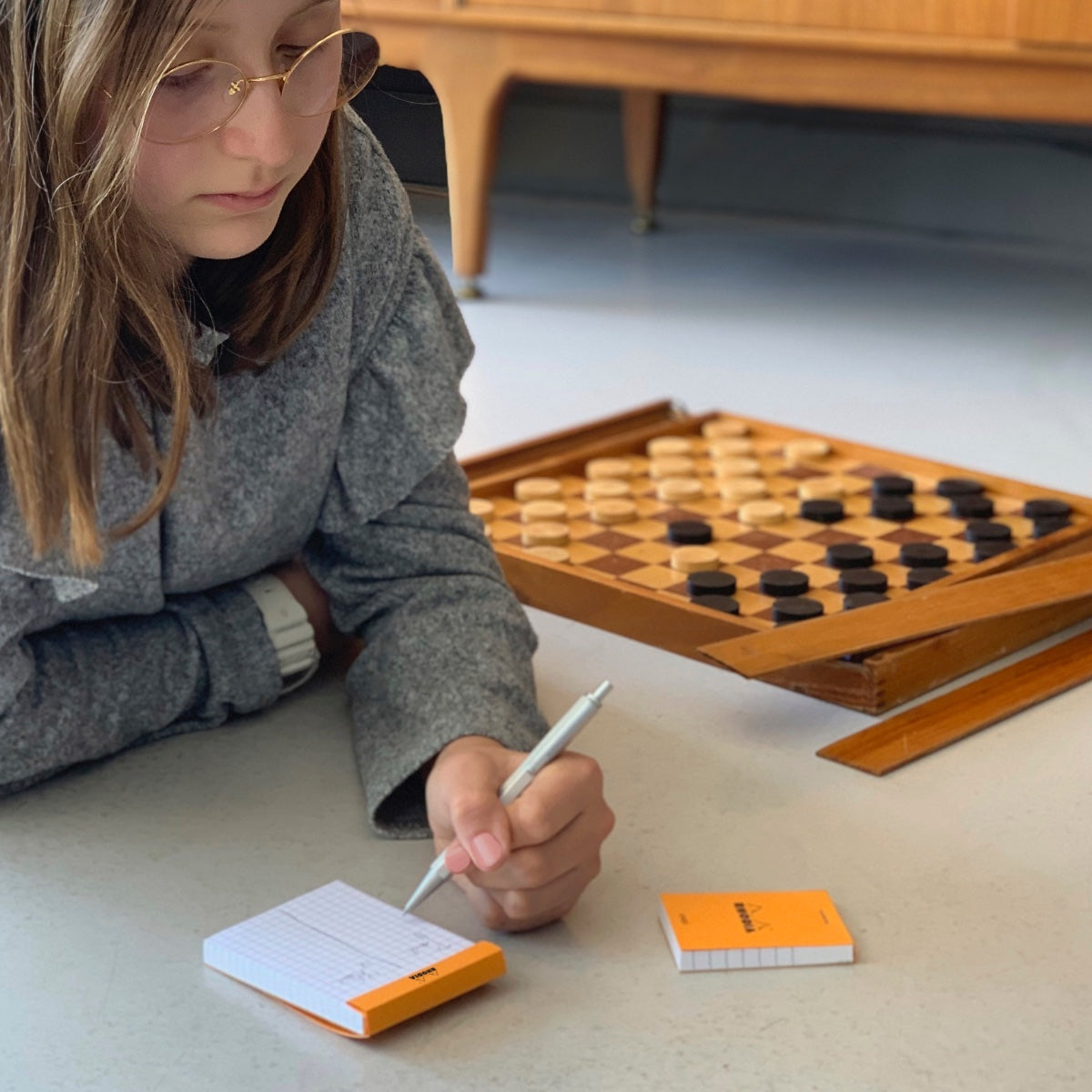 RHODIA Notepad, Graph Ruled, 80gsm, 80/pages, Orange, Assorted Sizes