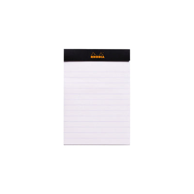 RHODIA Notepad, Lined, 80gsm, 80/pages, Black, Assorted Sizes