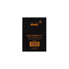 RHODIA Notepad, Lined, 80gsm, 80/pages, Black, Assorted Sizes