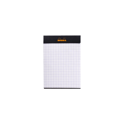 RHODIA Notepad, Graph Ruled, 80gsm, 80/pages, Black, Assorted Sizes