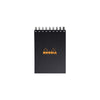 RHODIA Spiral Notepad, Graph Ruled, 80gsm, 80/pages, Black, Assorted Sizes