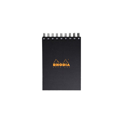 RHODIA Spiral Notepad, Graph Ruled, 80gsm, 80/pages, Black, Assorted Sizes