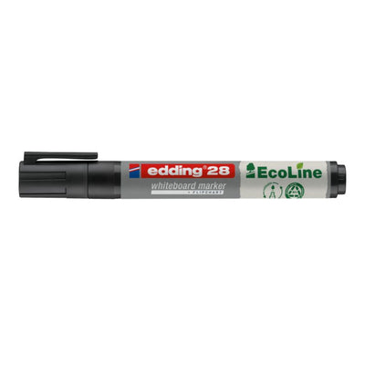 edding 28 EcoLine Whiteboard/Flipchart Marker, 1.5-3mm Bullet Tip, Black