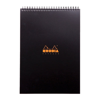 RHODIA Spiral Notepad, Graph Ruled, 80gsm, 80/pages, Black, Assorted Sizes