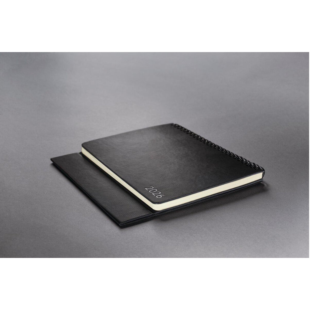 Sigel Desktop Planner CONCEPTUM 2026, hardcover, 213 x 220 x 18mm, approx. A5, landscape, Black