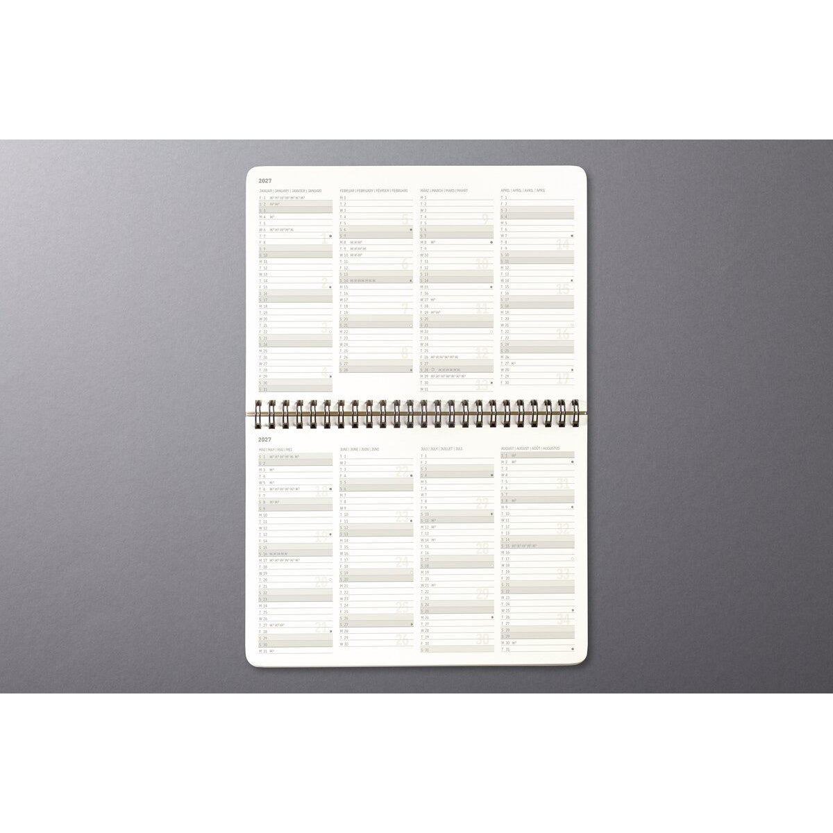 Sigel Desktop Planner CONCEPTUM 2027, hardcover, 213 x 220 x 18mm, approx. A5, landscape, Black