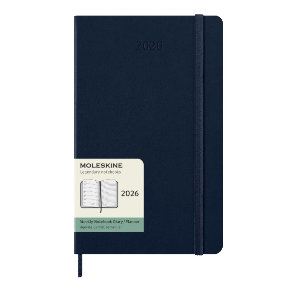 MOLESKINE 2026 Weekly Notebook Diary/Planner A5, 13 x 21 cm, hardcover, Sapphire Blue