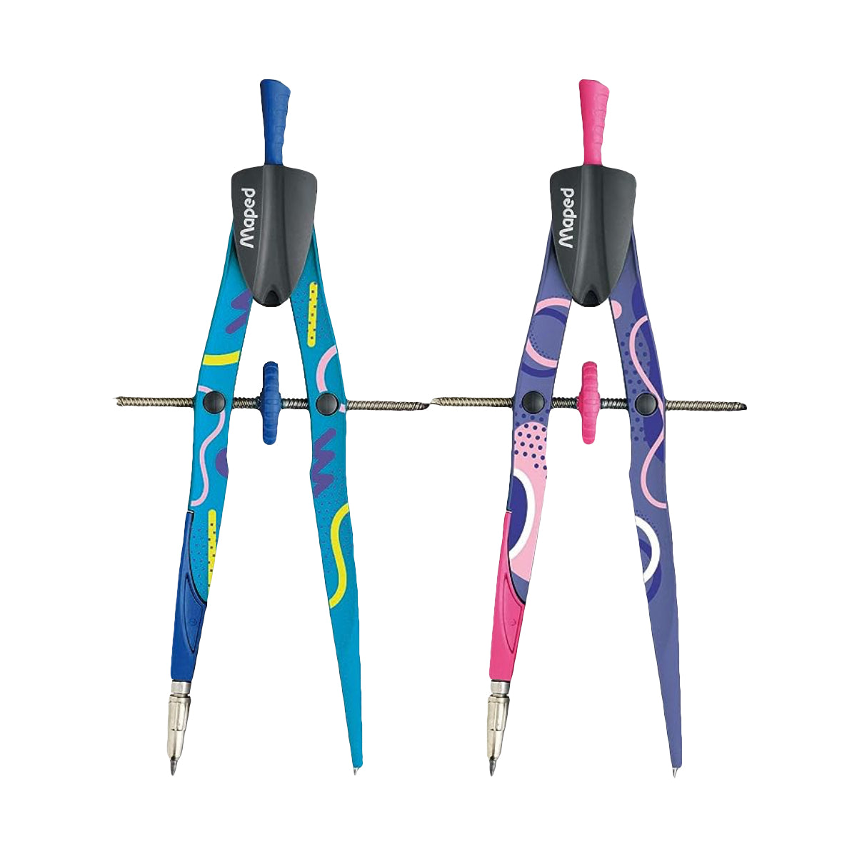 Maped Spring Compass Maped Compass BOW PRECISION Fancy, Set of 3, Assorted Colors - Office ...