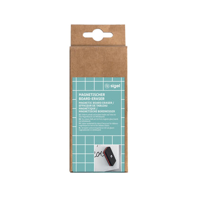 Sigel Magnetic Eraser for Glass Board Markers, 13 x 6 x 2.6cm, Black