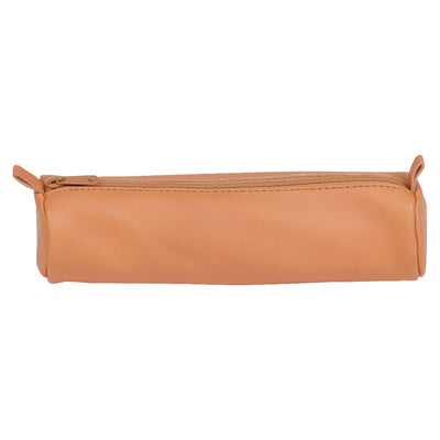 Clairefontaine Leather Round Pencil Case, Natural